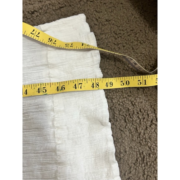 Doen Square neckline with crochet scallop trim, puff sleeves, pleated Dress Larg - Picture 14 of 14